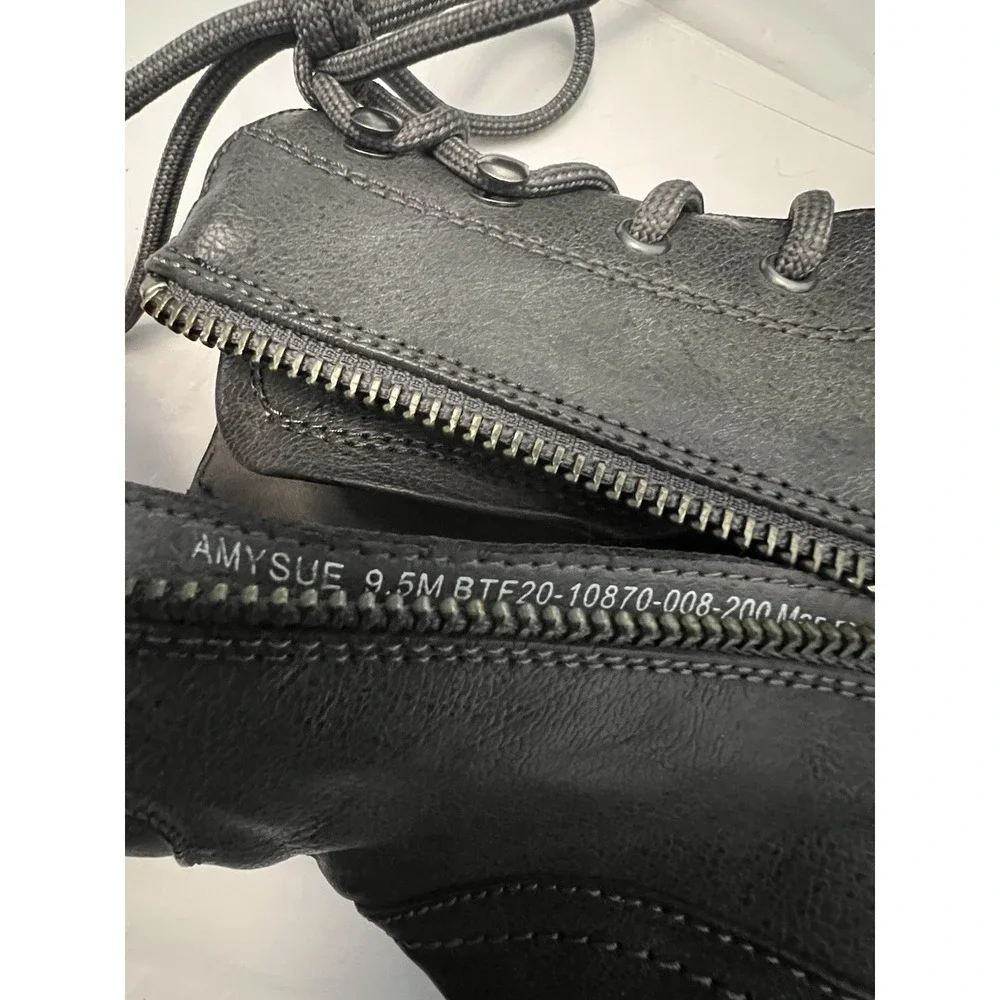 Baretraps‎ AMYSUE Womens Boots Gray Size 9.5M Side Zip Moto Biker Ankle